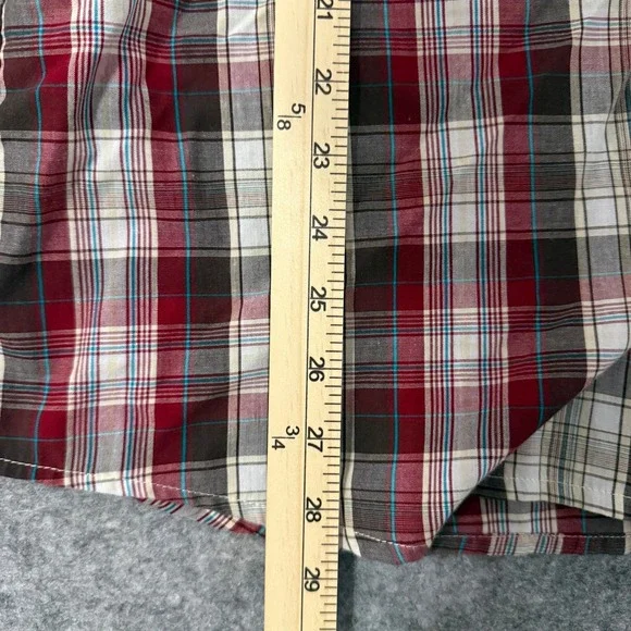 Levis Mens XL Modern Fit Plaid Western Pearl Snap Long Sleeve Shirt - Picture 6 of 9